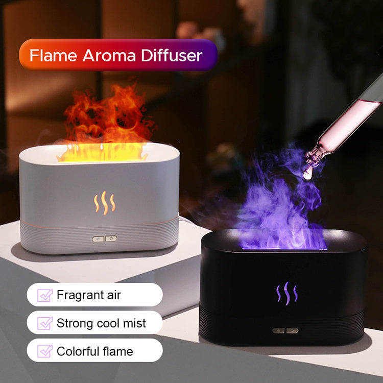 Ultrasonic Aroma Diffuser with Flame Effect